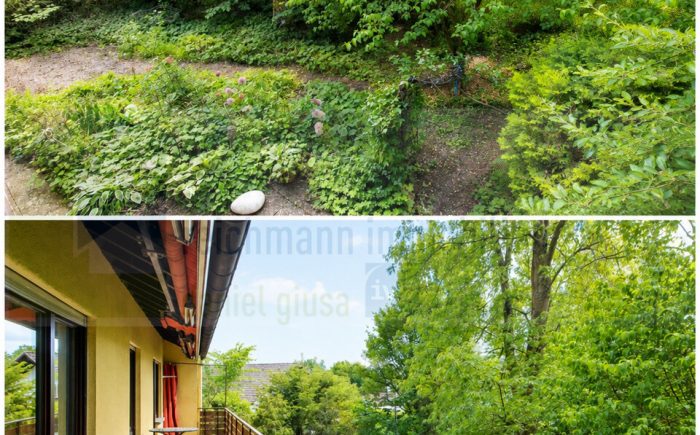 Balkon und Gartenansicht